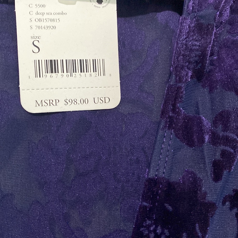 NWT Free People Magic Hour Bodysuit in Deep Sea Combo |Size Small - Picture 7 of 14